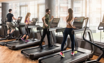 Sport on the treadmill against stress