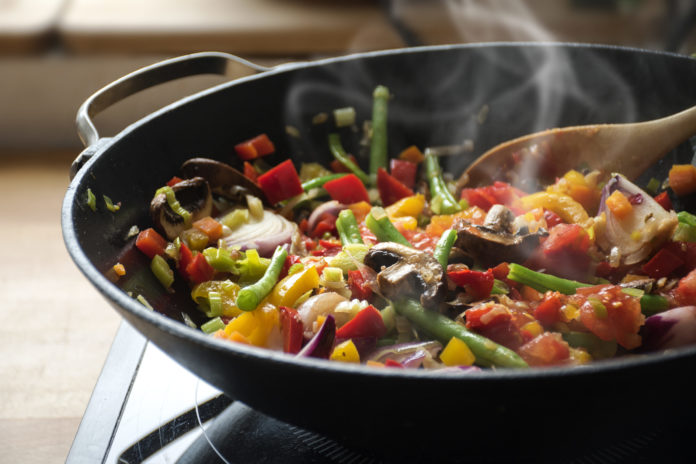 Colorful vegetable pan