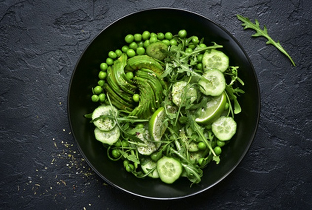 Green vegetables against stress